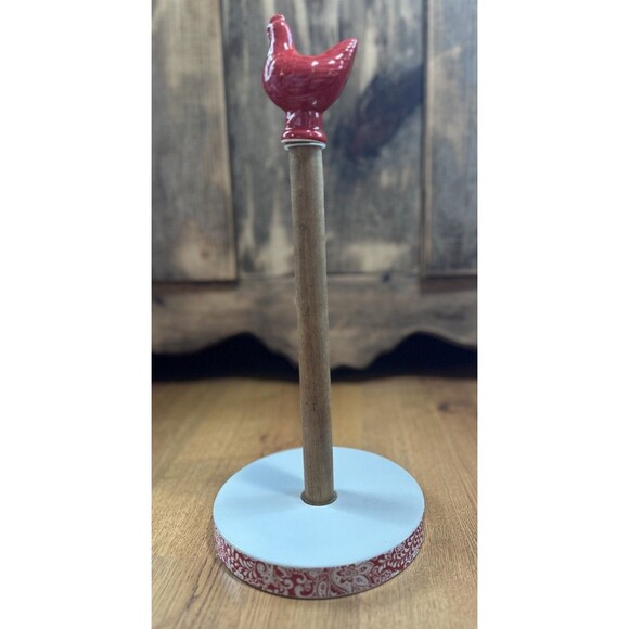 The Pioneer Woman Flea Market Red Hen Paper Towel Holder - Picture 3 of 9
